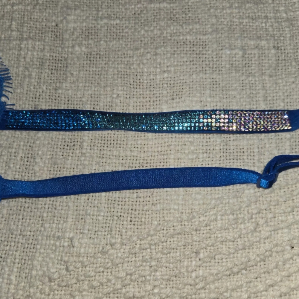 Blue Rhinestone Bombshell Bra - Picture 9 of 9